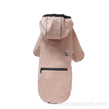 다양한 크기의 주머니 휴대용 비옷 후드 레인 코트